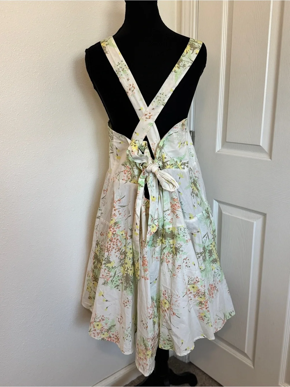 Free People Let The Sunshine In Tunic Dress XL Light Combo Boho Cottagecore NWT